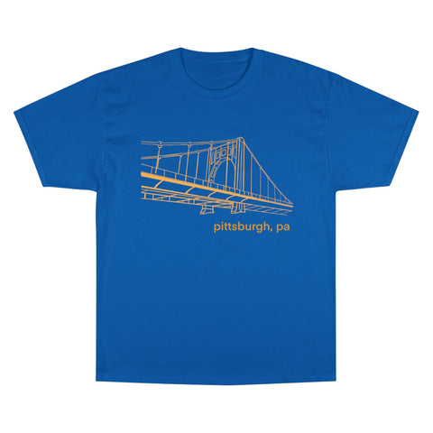 Champion T-Shirt - Clemente Bridge Classic Fit Tee With Champion Logo T-Shirt - YinzerShop