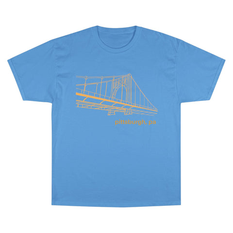 Champion T-Shirt - Clemente Bridge Classic Fit Tee With Champion Logo T-Shirt - YinzerShop