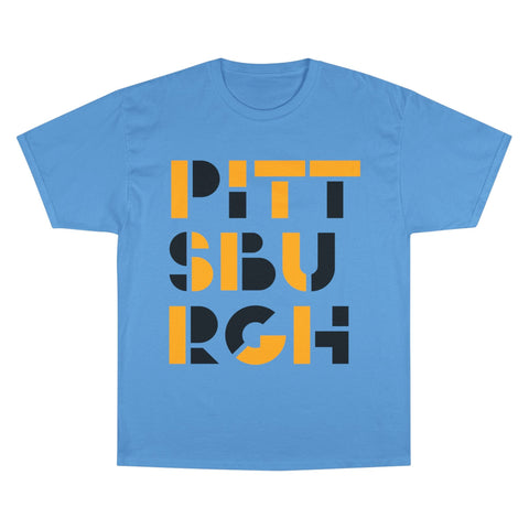 Champion T-Shirt - Pittsburgh City Art Unisex Cotton Tee Classic Fit T-Shirt - YinzerShop