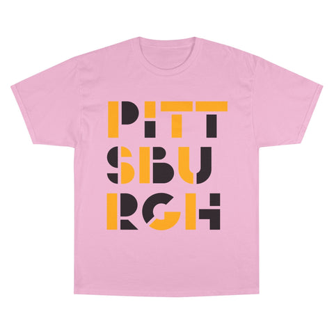 Champion T-Shirt - Pittsburgh City Art Unisex Cotton Tee Classic Fit T-Shirt - YinzerShop