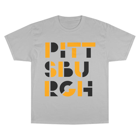 Champion T-Shirt - Pittsburgh City Art Unisex Cotton Tee Classic Fit T-Shirt - YinzerShop