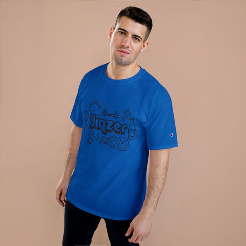 Champion T-Shirt - Yinzer Icon Doodles Classic Fit Cotton Tee, Tag Free T-Shirt - YinzerShop