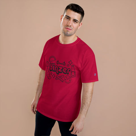 Champion T-Shirt - Yinzer Icon Doodles Classic Fit Cotton Tee, Tag Free T-Shirt - YinzerShop