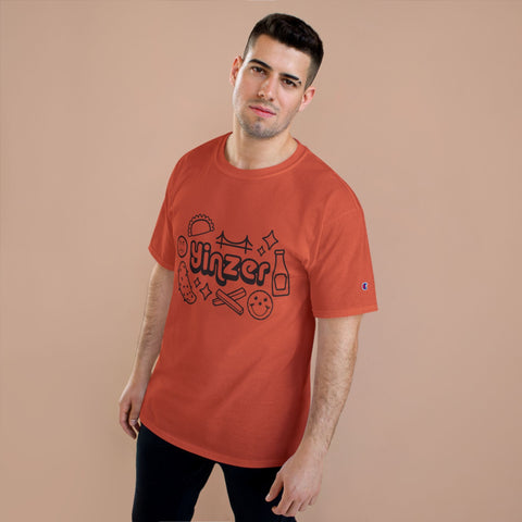 Champion T-Shirt - Yinzer Icon Doodles Classic Fit Cotton Tee, Tag Free T-Shirt - YinzerShop