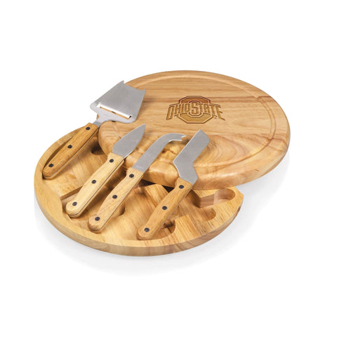 Cheese Cutting Board - Ohio State Buckeyes Officially Licensed Portable Charcuterie Set Licensed - YinzerShop