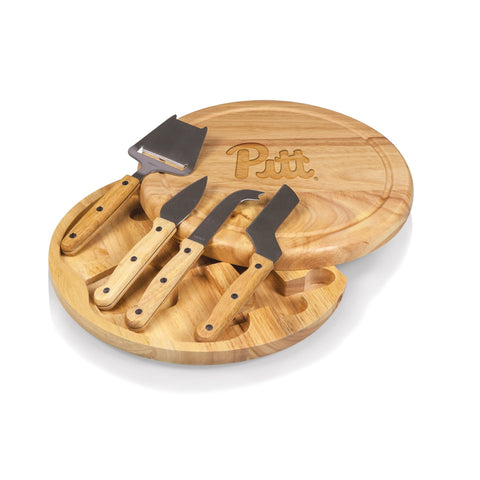 Cheese Cutting Board - Pittsburgh Panthers Split Level Charcuterie Board Set With Stainless Steel Tools Licensed - YinzerShop