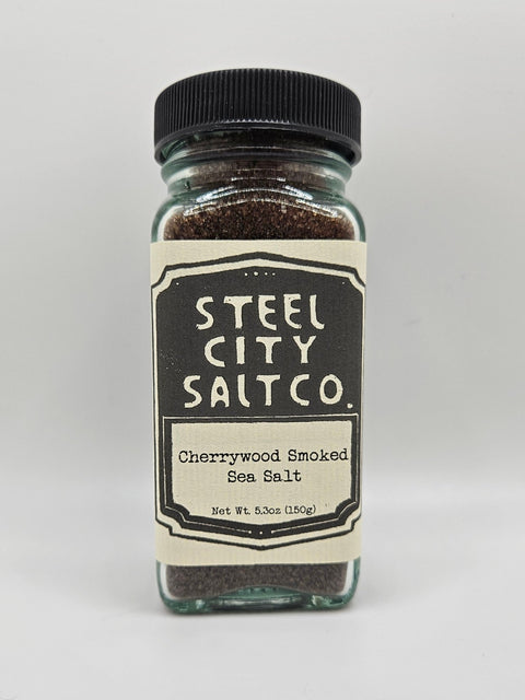 Cherrywood Smoked Salt – Gourmet Fine Grain Pacific Sea Salt for Grilled Meat Seasoning - YinzerShop