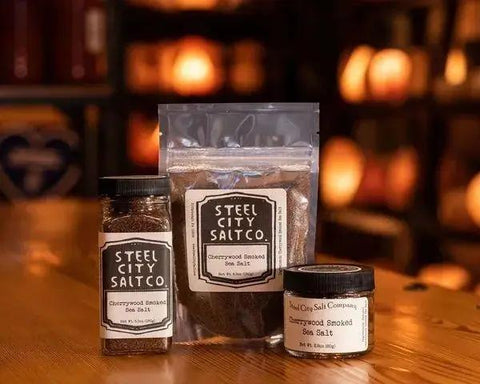 Cherrywood Smoked Salt – Gourmet Fine Grain Pacific Sea Salt for Grilled Meat Seasoning - YinzerShop