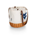 West Virginia Mountaineers - Coronado Canvas and Willow Basket Tote  Picnic Time Family of Brands   