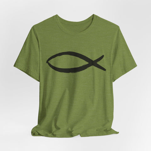 Christianity Fish Symbol - Unisex Jersey Short Sleeve Tee T-Shirt - YinzerShop