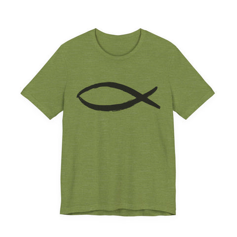 Christianity Fish Symbol - Unisex Jersey Short Sleeve Tee T-Shirt - YinzerShop