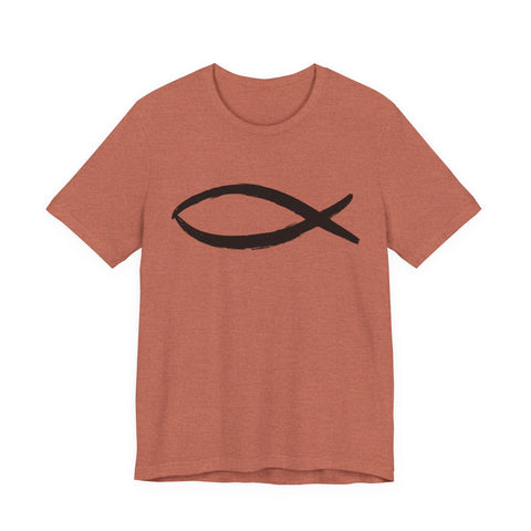 Christianity Fish Symbol - Unisex Jersey Short Sleeve Tee T-Shirt - YinzerShop