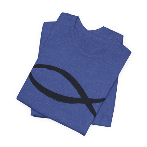 Christianity Fish Symbol - Unisex Jersey Short Sleeve Tee T-Shirt - YinzerShop