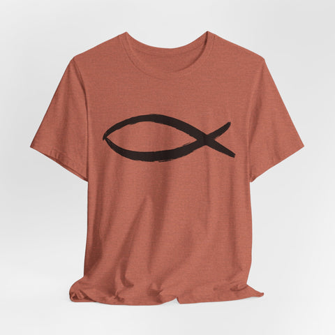 Christianity Fish Symbol - Unisex Jersey Short Sleeve Tee T-Shirt - YinzerShop