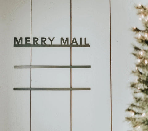 Christmas Card Display Bars – Keystone Steel Co. Recycled Steel Seasonal Decor Bars Steel Wall Art - YinzerShop