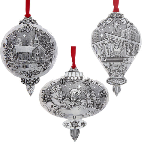 Christmas Ornament Set - Wendell August Forge Festive Ornaments & Holiday Heirloom Gift - YinzerShop