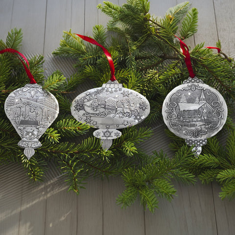 Christmas Ornament Set - Wendell August Forge Festive Ornaments & Holiday Heirloom Gift - YinzerShop