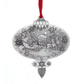 Christmas Santa Ornament | Wendell August Forge Classic Holiday Keepsake with Crystal Detail - YinzerShop
