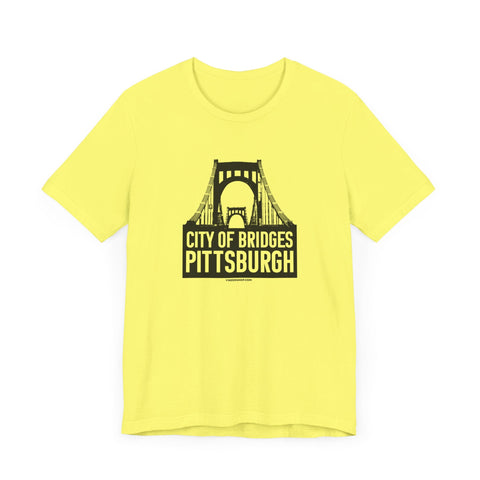 City of Bridges Pittsburgh T-Shirt - Unisex bella+canvas 3001 Short Sleeve Tee T-Shirt - YinzerShop
