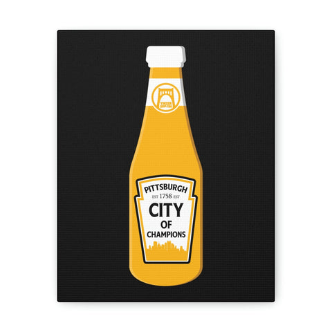 City of Champions Bottle Wall Art - Premium Canvas Gallery Wrap Canvas Print Printify 8″ x 10″ Premium Gallery Wraps (1.25″) 