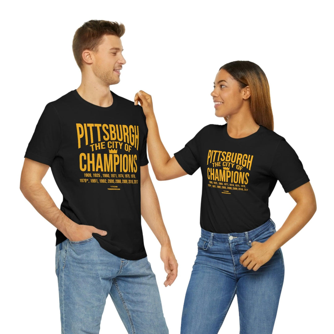 City of Champions Years short sleeve T-shirt T-Shirt Printify   