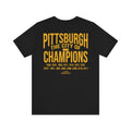 City of Champions Years short sleeve T-shirt with design on back T-Shirt Printify   