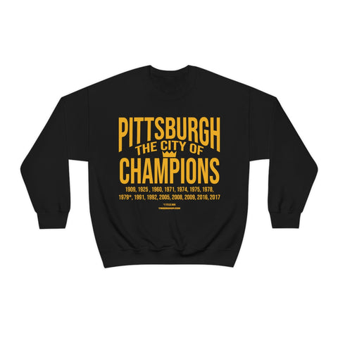 City of Champions Years - Unisex Heavy Blend™ Sweatshirt Sweatshirt Printify S Black 