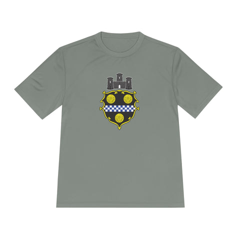 City of Pittsburgh Coat of Arms Moisture Wicking Tee - Sport-Tek ST350 T-Shirt - YinzerShop