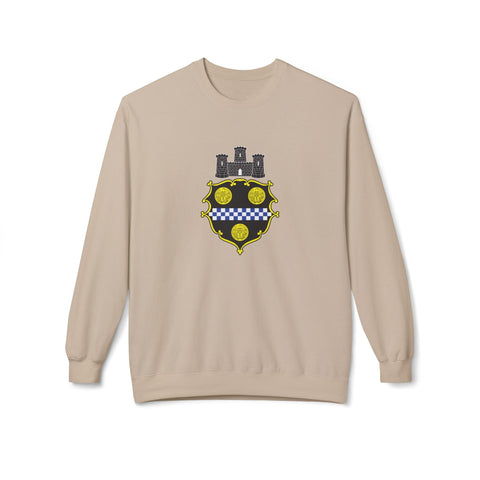 City of Pittsburgh Coat of Arms Sweatshirt - Midweight Softstyle Fleece Crewneck Sweatshirt - YinzerShop