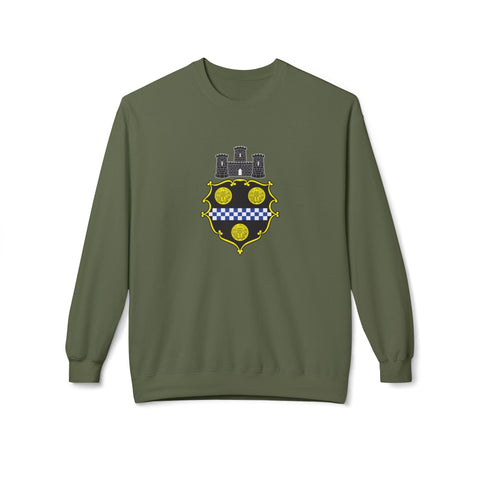 City of Pittsburgh Coat of Arms Sweatshirt - Midweight Softstyle Fleece Crewneck Sweatshirt - YinzerShop