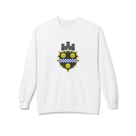 City of Pittsburgh Coat of Arms Sweatshirt - Midweight Softstyle Fleece Crewneck Sweatshirt - YinzerShop