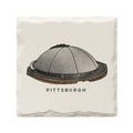 Civic Arena "The Igloo" Mellon Arena Pittsburgh Ceramic Drink Coaster by The Doodle Line Coaster - YinzerShop