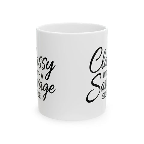 Classy with a Savage Side (Pittsburgh Sarcasm Series) - Coffee Mugs (11oz, 15oz) Mug - YinzerShop