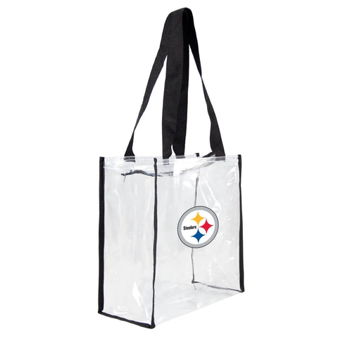 Clear Stadium Tote - Pittsburgh Steelers Official NFL Tote | Weather Resistant Bag Tote Bag - YinzerShop