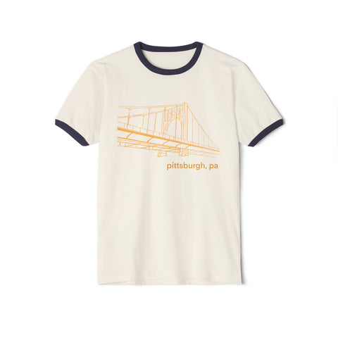 Clemente Bridge Unisex Cotton Ringer T-Shirt T-Shirt - YinzerShop