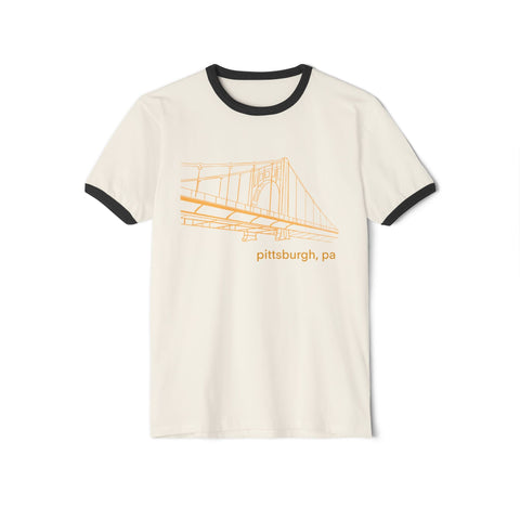 Clemente Bridge Unisex Cotton Ringer T-Shirt T-Shirt - YinzerShop