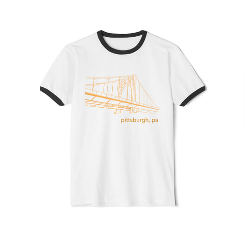 Clemente Bridge Unisex Cotton Ringer T-Shirt T-Shirt - YinzerShop