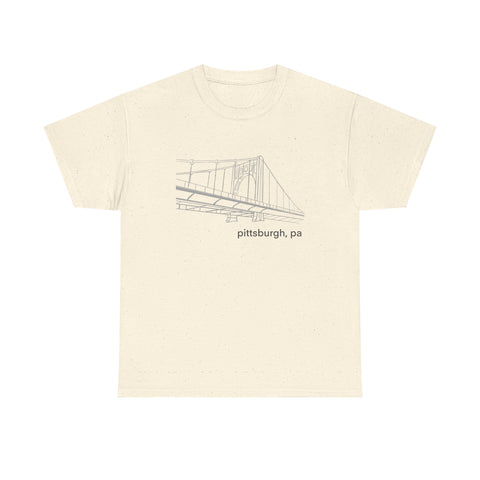 Clemente Bridge Unisex Heavy Cotton Tee T-Shirt - YinzerShop