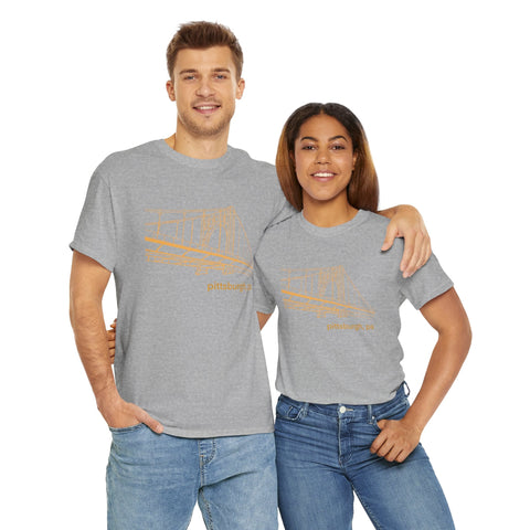 Clemente Bridge Unisex Heavy Cotton Tee T-Shirt - YinzerShop