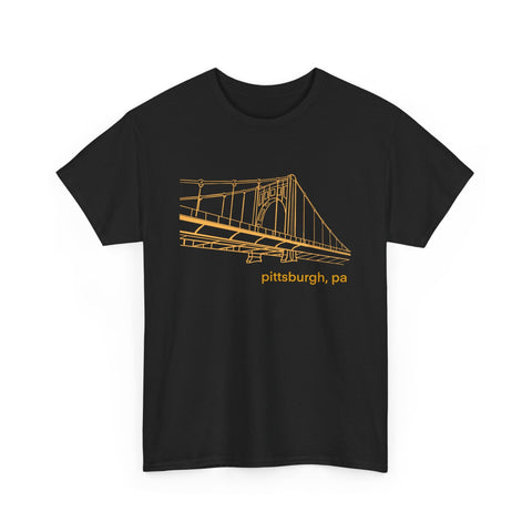Clemente Bridge Unisex Heavy Cotton Tee T-Shirt - YinzerShop