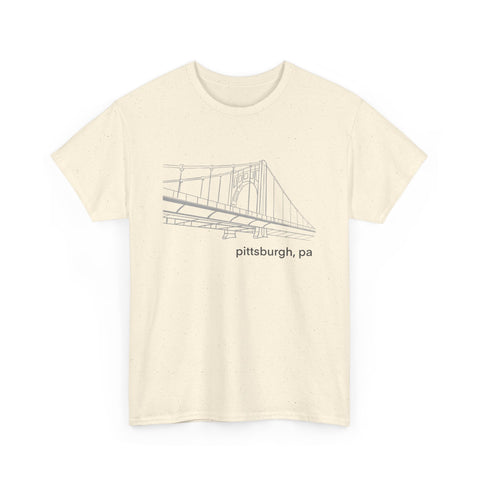 Clemente Bridge Unisex Heavy Cotton Tee T-Shirt - YinzerShop