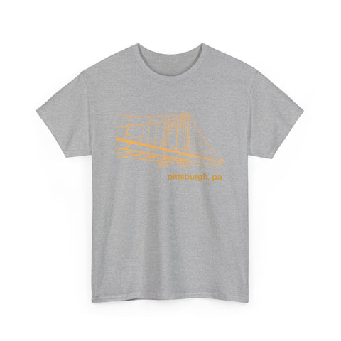 Clemente Bridge Unisex Heavy Cotton Tee T-Shirt - YinzerShop