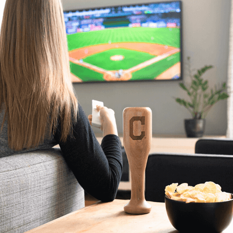 Cleveland Guardians Baseball Bat Wine Mug – Mini Birch Wood Sports Fan Glass Beer Mug - YinzerShop