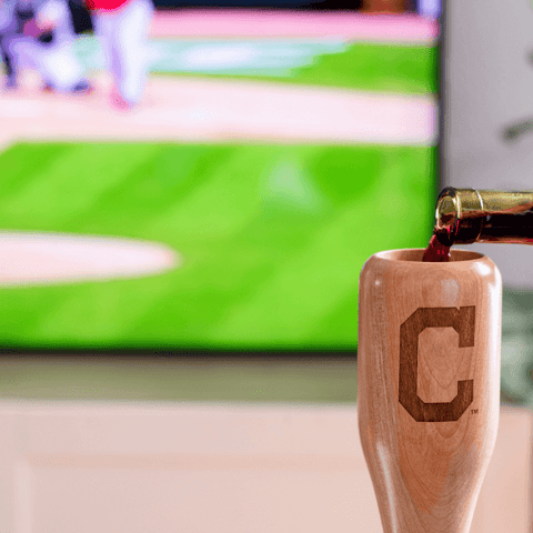 Cleveland Guardians Baseball Bat Wine Mug – Mini Birch Wood Sports Fan Glass Beer Mug - YinzerShop