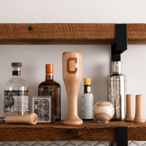 Cleveland Guardians Baseball Bat Wine Mug – Mini Birch Wood Sports Fan Glass Beer Mug - YinzerShop