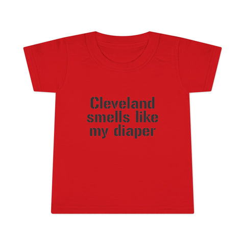 Cleveland Smells Like My Diaper - Toddler T-shirt Kids Apparel - YinzerShop