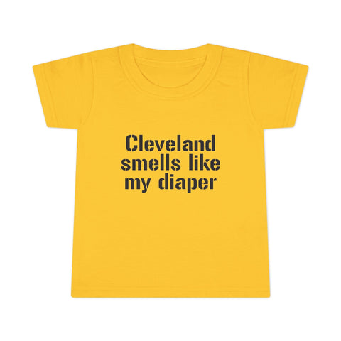 Cleveland Smells Like My Diaper - Toddler T-shirt Kids Apparel - YinzerShop