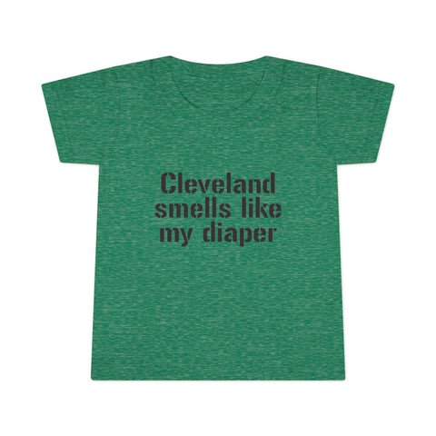 Cleveland Smells Like My Diaper - Toddler T-shirt Kids Apparel - YinzerShop