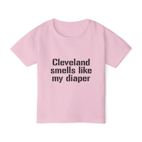 Cleveland Smells Like My Diaper - Toddler T-Shirt Kids Apparel - YinzerShop