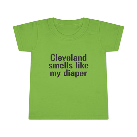 Cleveland Smells Like My Diaper - Toddler T-shirt Kids Apparel - YinzerShop
